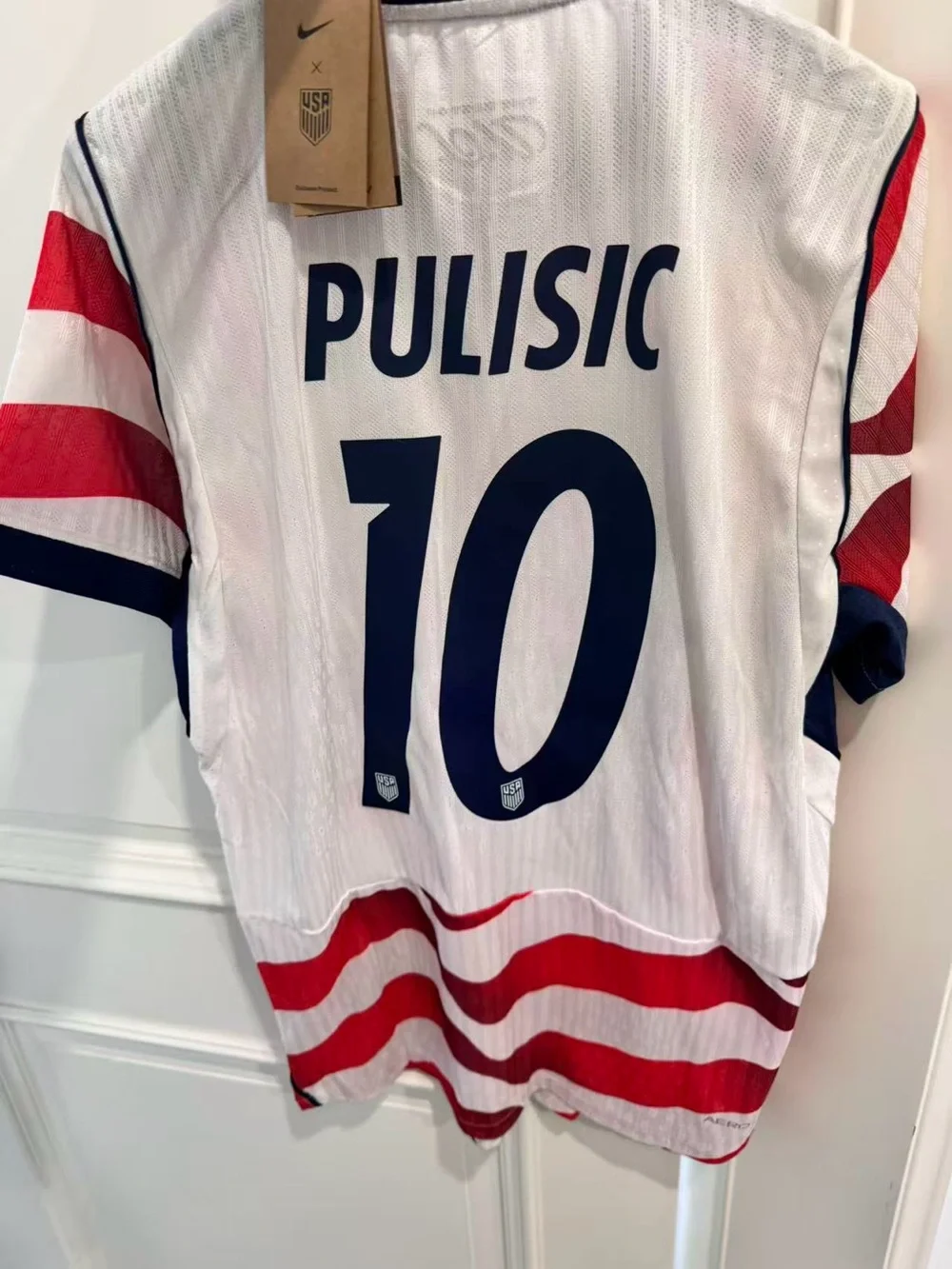 Nike USA Red & White Men's Soccer Jersey #10